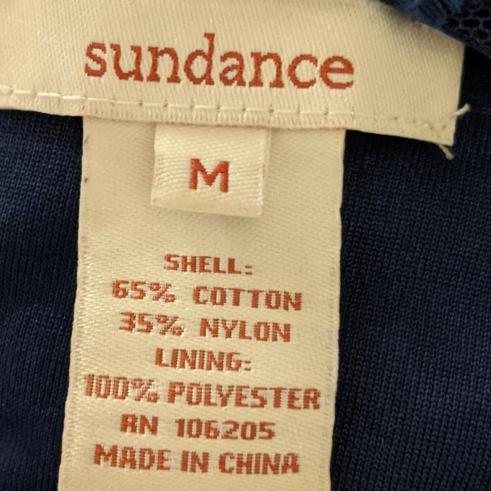 Sundance Alfresco Embroidered Blue Dress M - Picture 3 of 8